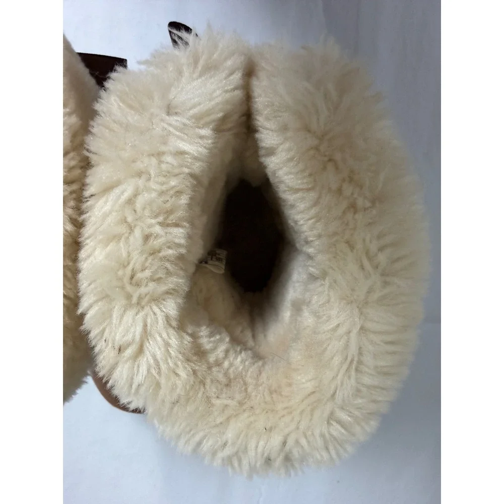 Lamo Winter Boots Youth 13Y Chestnut Brown Suede Faux Fur Bows DFL50002369